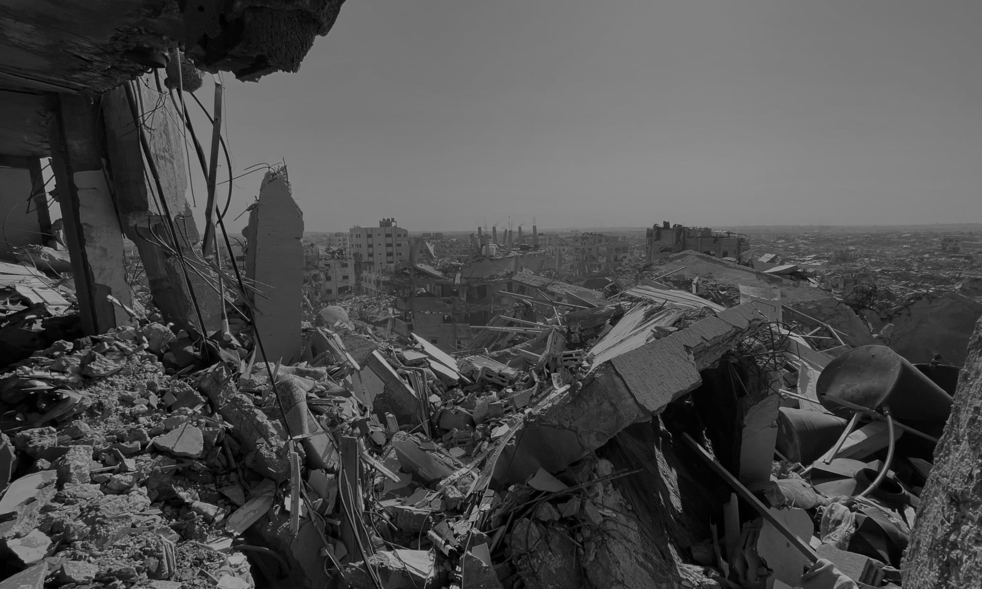 Gaza's ruins after months on israeli bombing. Nothing is left.